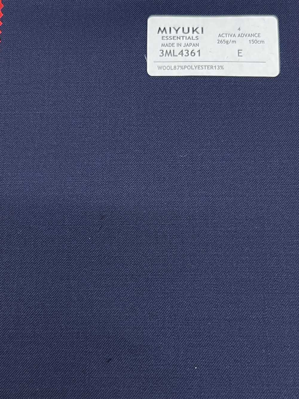 3ML4361 26SS 御幸生地 MIYUKI エッセンシャルズ ESSENTIALS ACTIVA ADVANCE 紺 無地 御幸毛織(ミユキ)