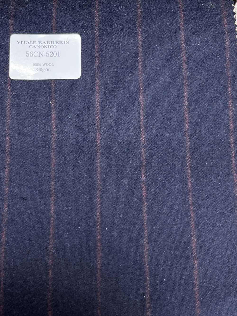 56CN5201 CANONICO(カノニコ) ORIGINAL WOOLLEN FLANNEL 濃紺/レッド ストライプ[生地] CANONICO(カノニコ)