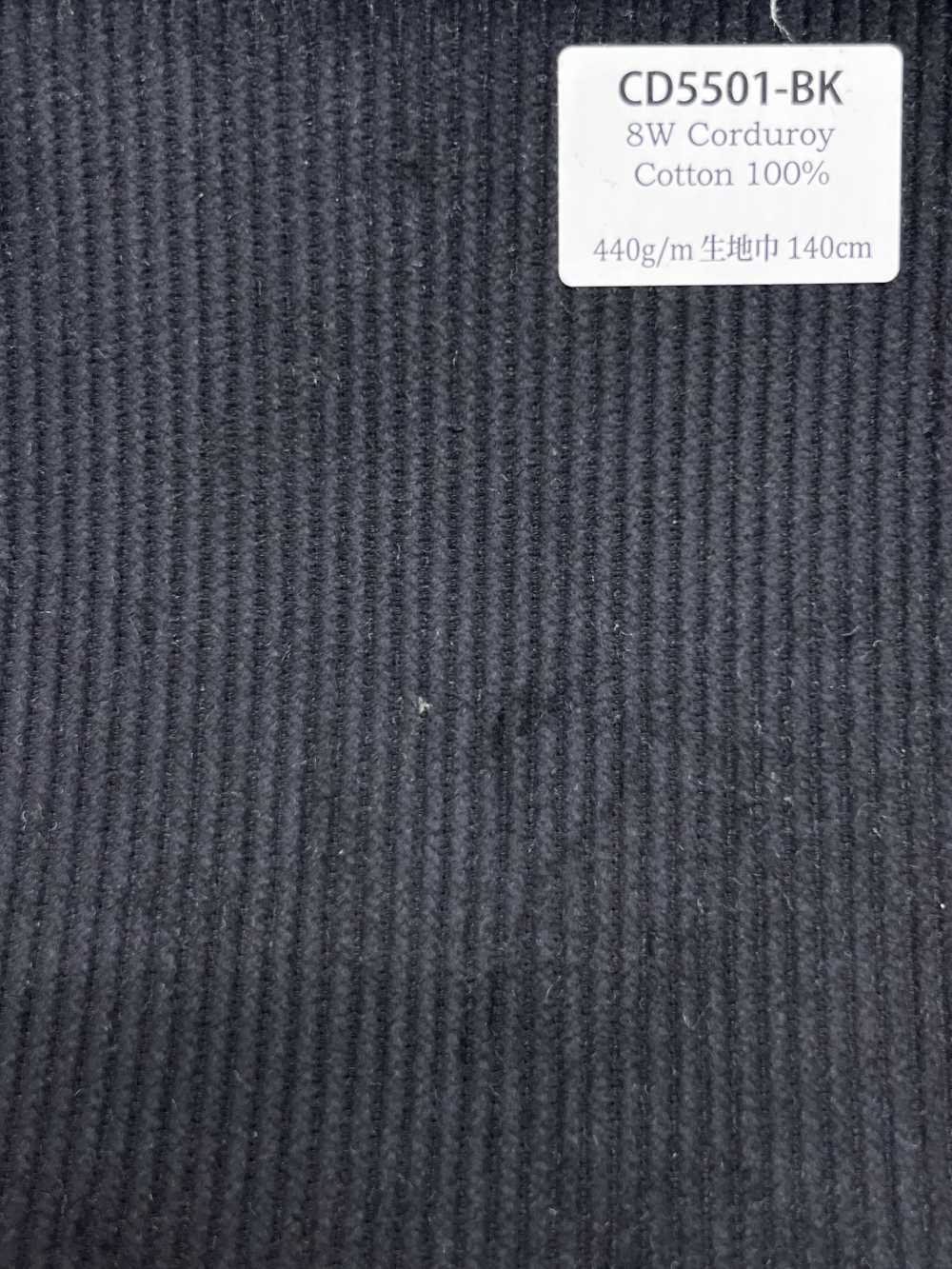 CD5501-BK 8W Corduroy C100 ブラック[生地] 細井商事株式会社