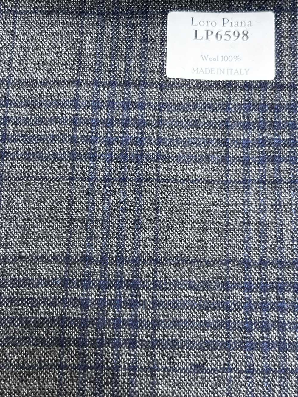 LP6598 Loro Piana グレー×ネイビー チェック[生地] 細井商事株式会社