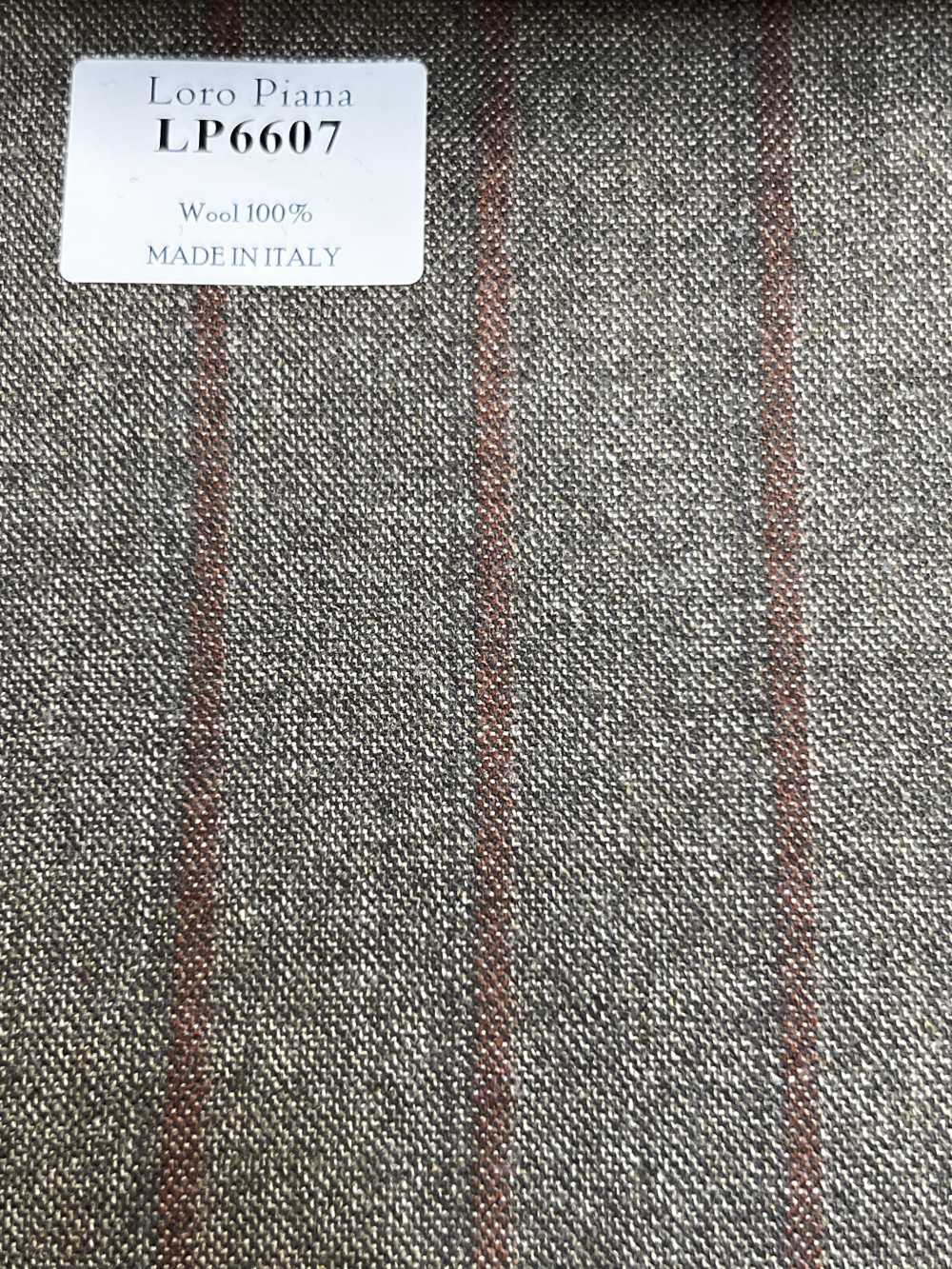 LP6607 Loro Piana ブラウン×オレンジ ストライプ[生地] 細井商事株式会社