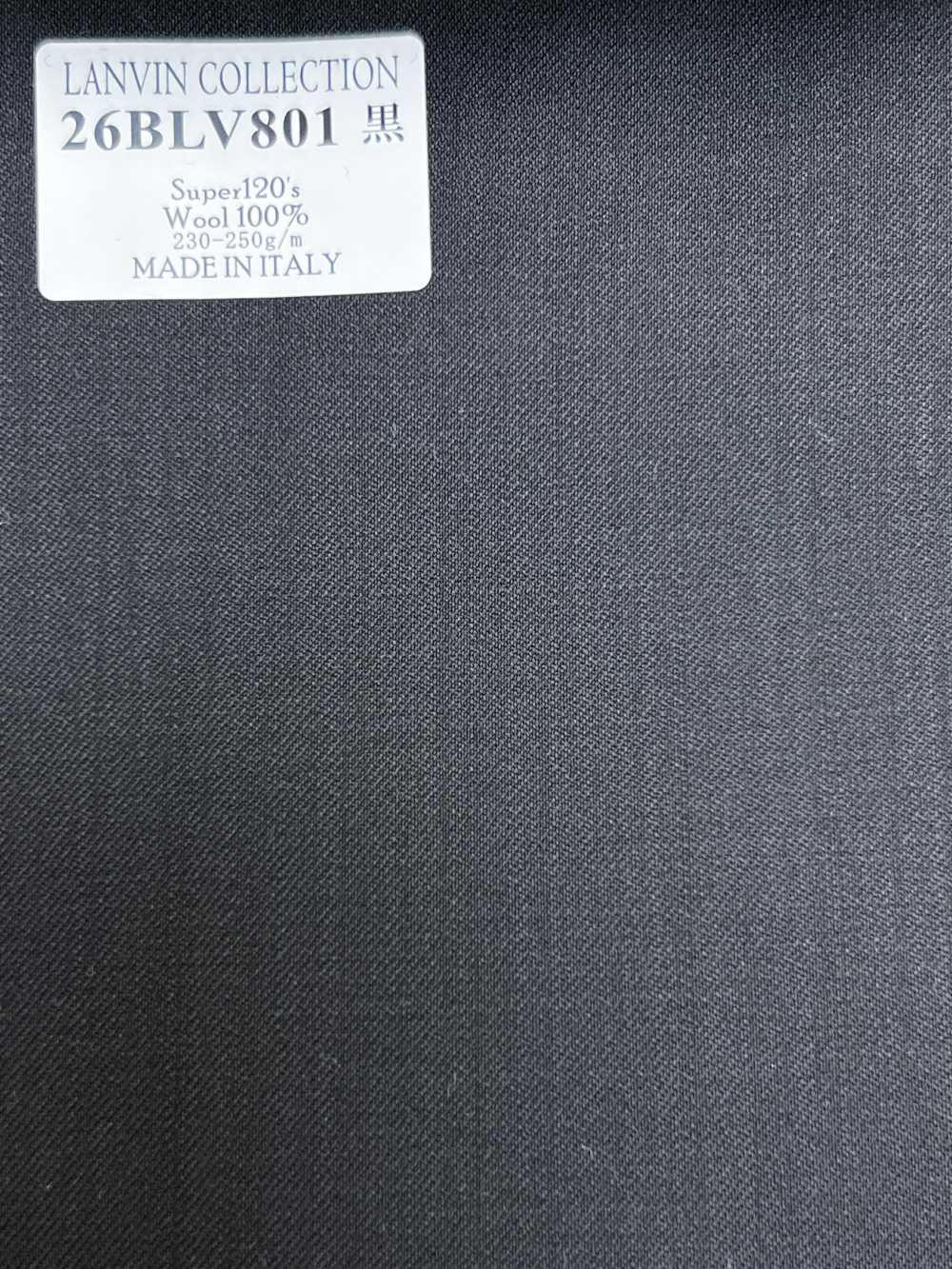 26BLV801 LANVIN COLLECTION Super120's 黒 無地[生地] 細井商事株式会社