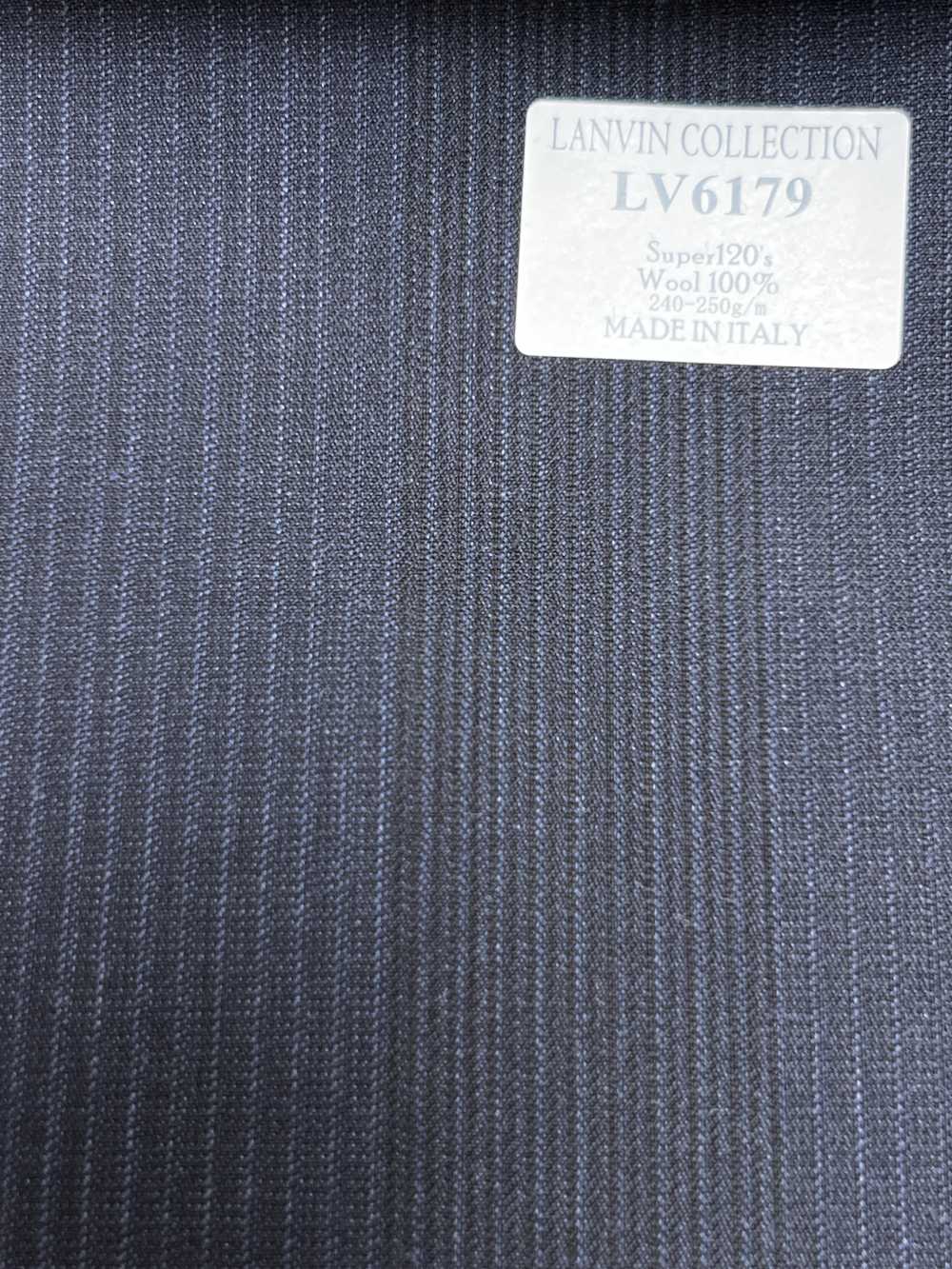 LV6179 LANVIN COLLECTION Super120's 濃紺 ストライプ[生地] 細井商事株式会社