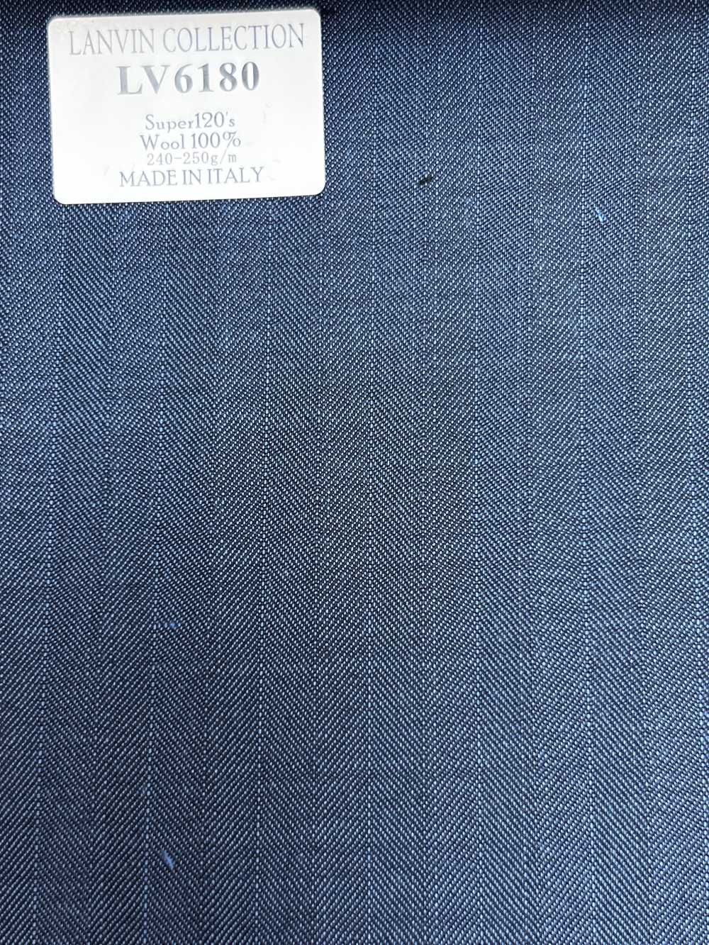 LV6180 LANVIN COLLECTION Super120's ブルー ストライプ[生地] 細井商事株式会社