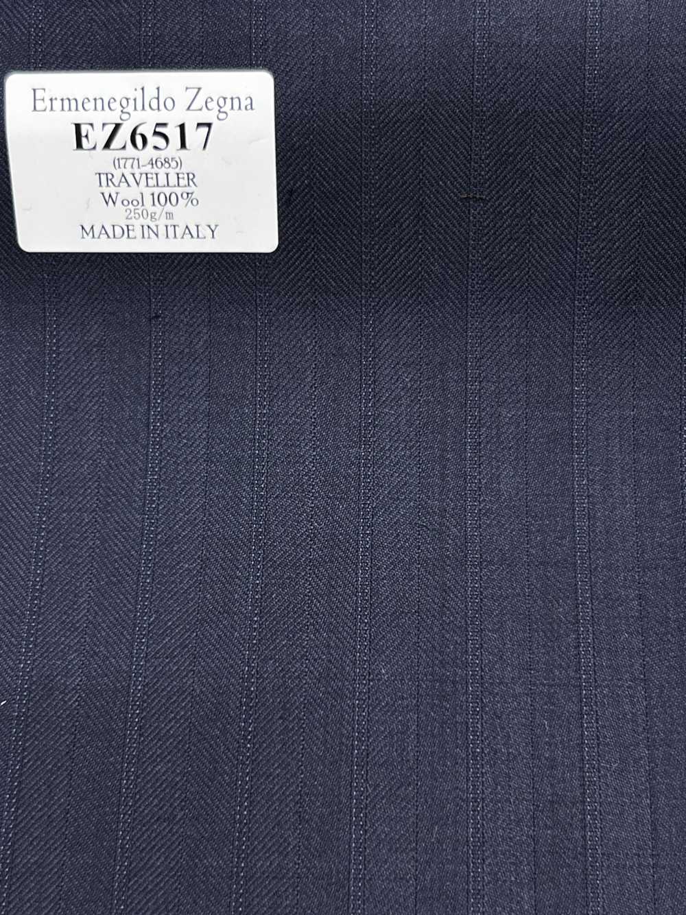 EZ6517 Ermenegildo Zegna TRAVELLER ネイビー ストライプ[生地] 細井商事株式会社