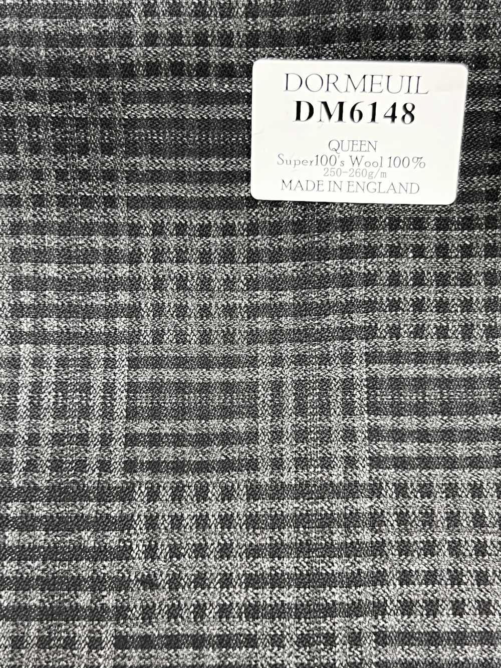 DM6148 DORMEUIL QUEEN Super100's グレー チェック[生地] 細井商事株式会社