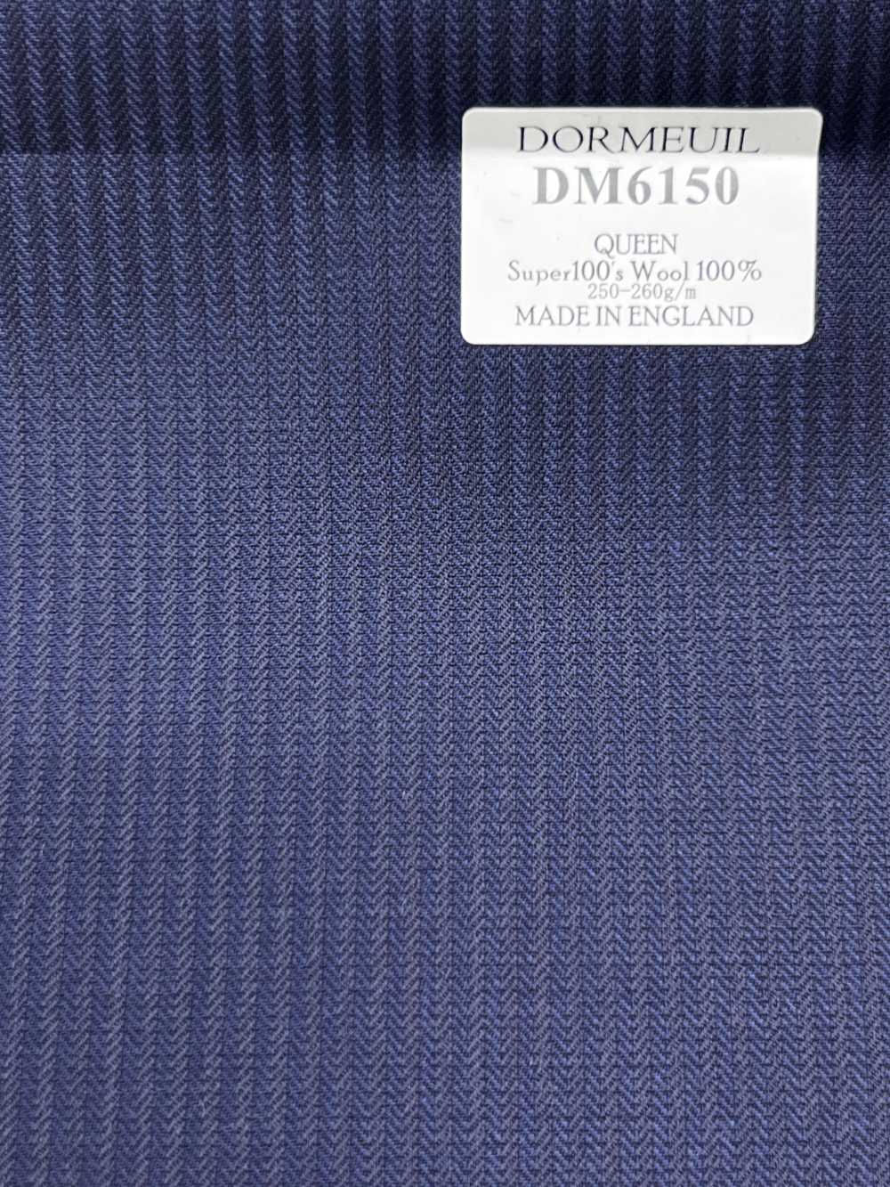 DM6150 DORMEUIL QUEEN Super100's ネイビー ストライプ[生地] 細井商事株式会社