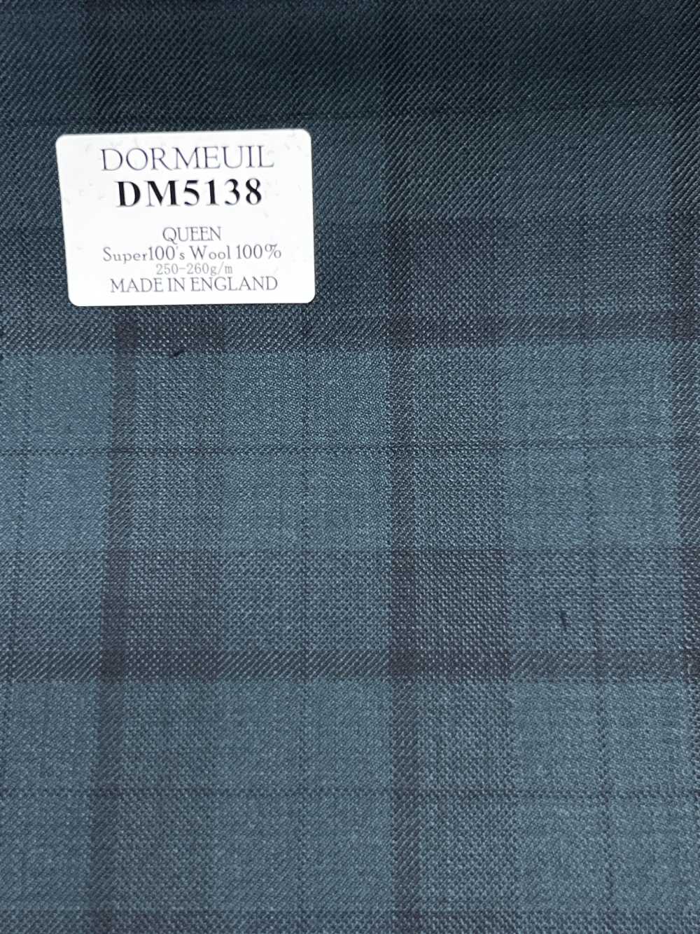 DM5138 DORMEUIL QUEEN Super100's グリーン チェック[生地] 細井商事株式会社