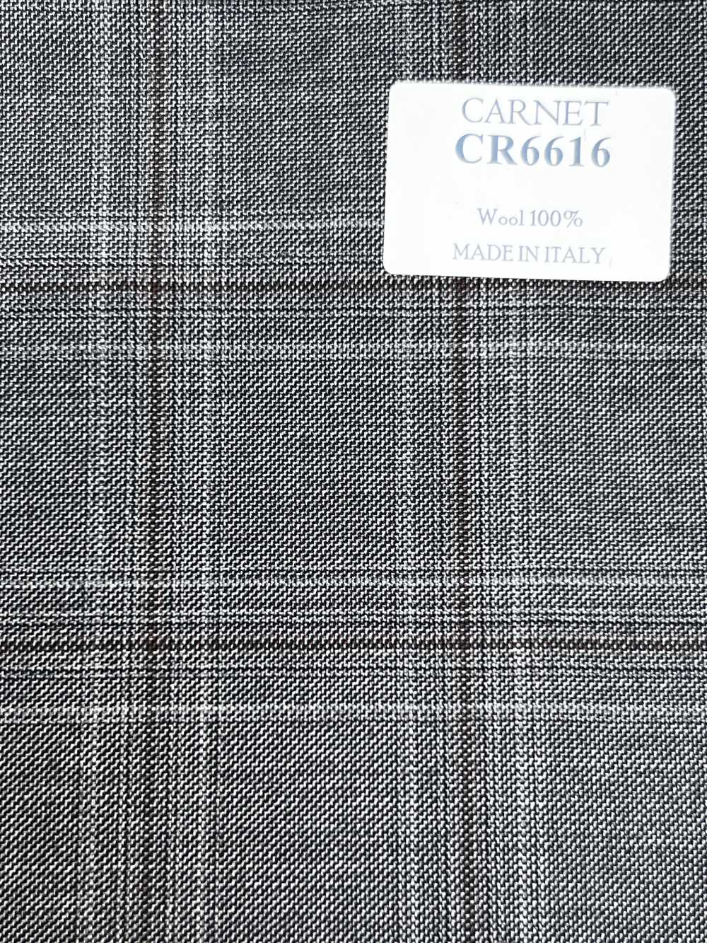 CR6616 CARNET グレー×ブラウン チェック[生地] 細井商事株式会社