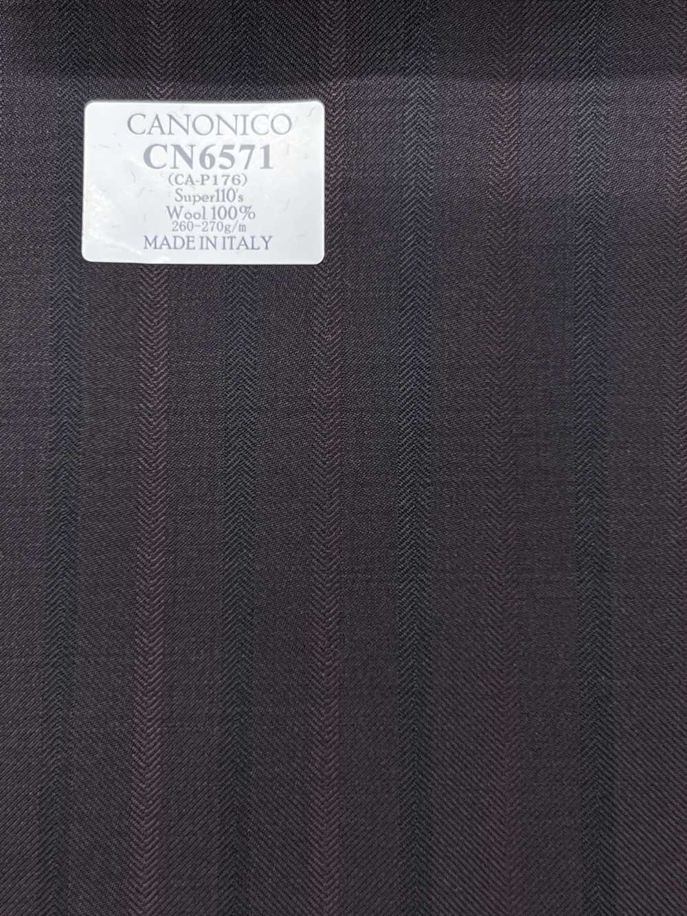 CN6571 CANONICO Super110's ボルドー ストライプ[生地] 細井商事株式会社