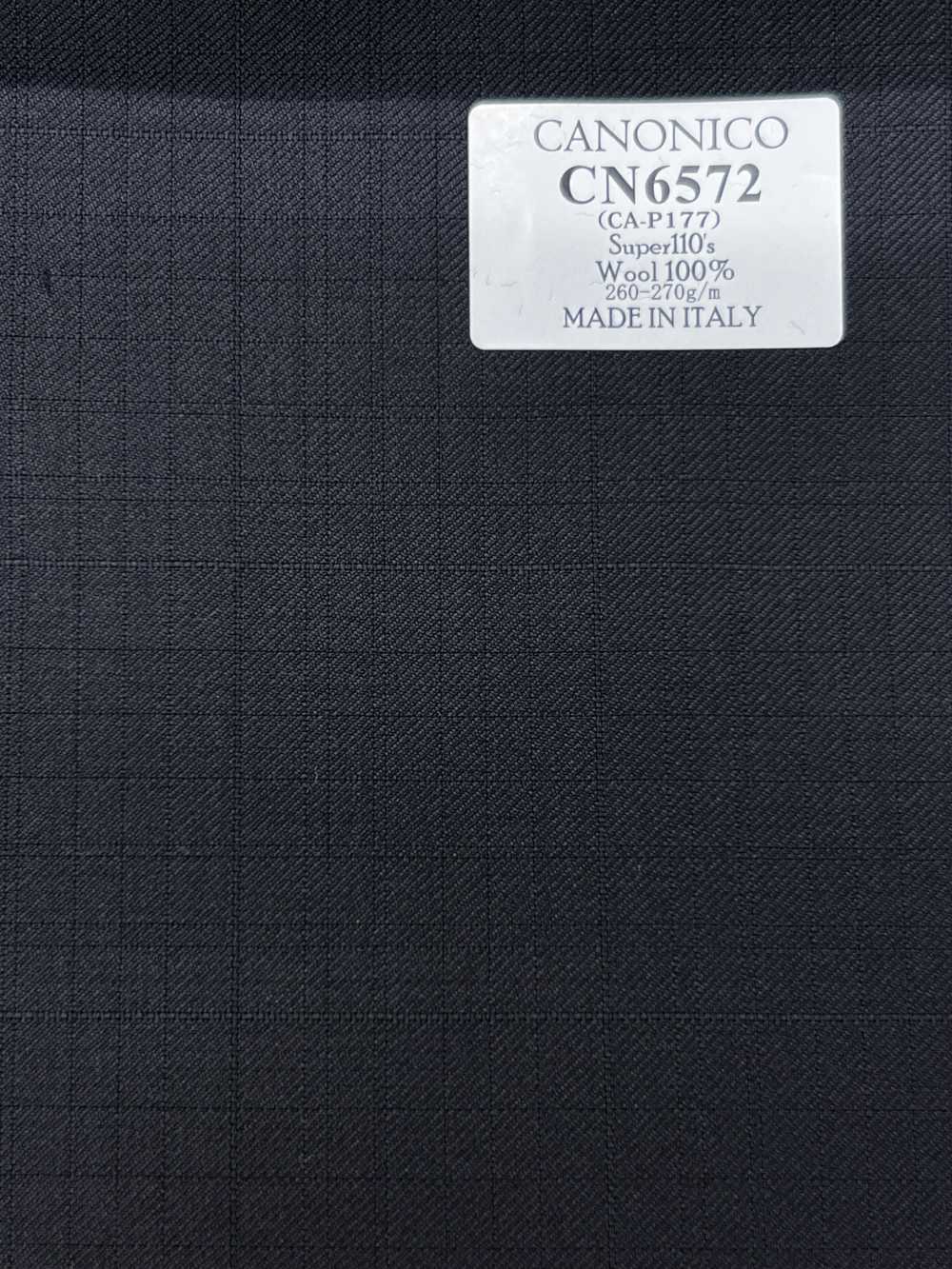 CN6572 CANONICO Super110's 黒 チェック[生地] 細井商事株式会社