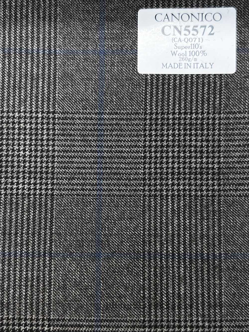 CN5572 CANONICO Super110's ブラウン×ブルー チェック[生地] 細井商事株式会社