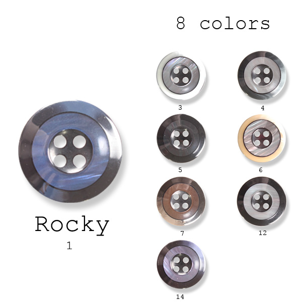 ロッキー 国産 スーツ・ジャケット向け ポリエステルボタン