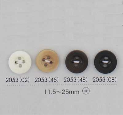 ポリエステル樹脂製 フチあり４つ穴ボタン