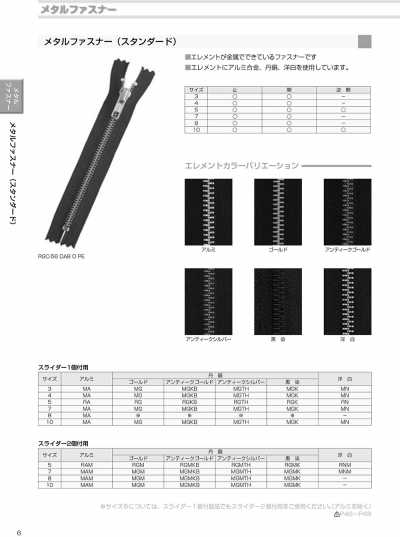 3MGTHOR メタルファスナー 3サイズ アンティークシルバー オープン