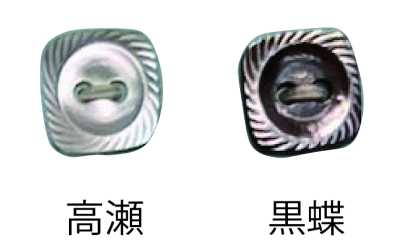 420 2つ穴 縁あり 貝ボタン