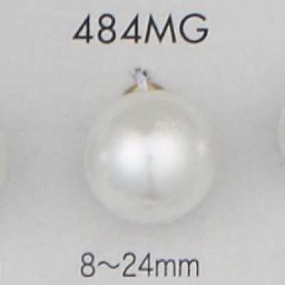 484MG パール調 ユリア素材 金足ボタン