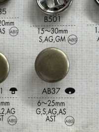 AB37 ABS樹脂製 メッキ釦[ボタン] 大阪プラスチック工業(DAIYA BUTTON) サブ画像