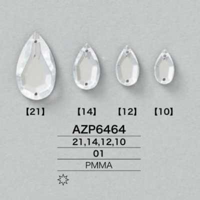AZP6464 アクリル樹脂製 縫い付けパーツ