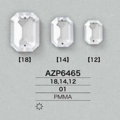AZP6465 アクリル樹脂製 縫い付けパーツ