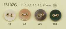 ES107G DAIYA BUTTONS 飾り2ツ穴 貝調ポリエステルボタン