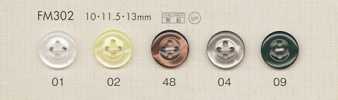 FM302 DAIYA BUTTONS 貝調ポリエステルボタン