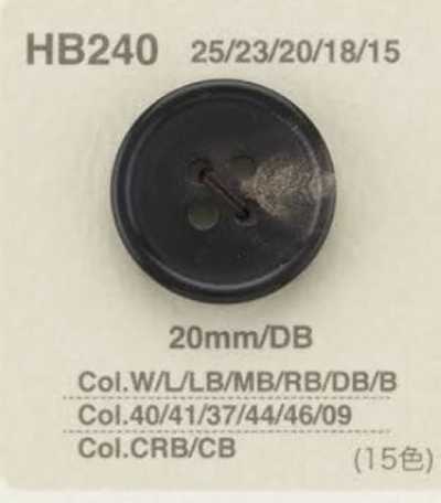 HB240 本水牛製 表穴4つ穴ボタン