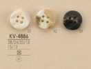 KV4886 水牛調 4つ穴 ポリエステル ボタン