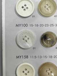 MY100 ポリエステル樹脂製 水牛調 4つ穴ボタン 大阪プラスチック工業(DAIYA BUTTON) サブ画像