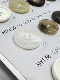 MY100 ポリエステル樹脂製 水牛調 4つ穴ボタン 大阪プラスチック工業(DAIYA BUTTON) サブ画像