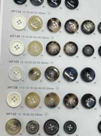 MY100 ポリエステル樹脂製 水牛調 4つ穴ボタン 大阪プラスチック工業(DAIYA BUTTON) サブ画像