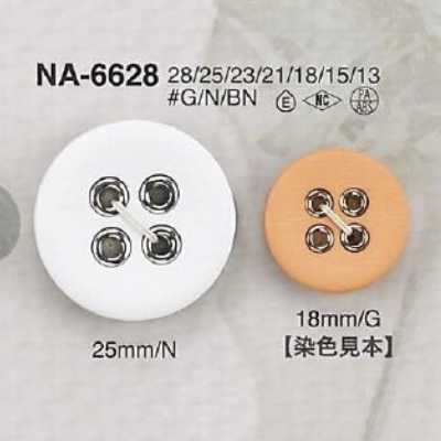 NA6628 ナイロン樹脂/ABS樹脂製 表穴4つ穴ボタン