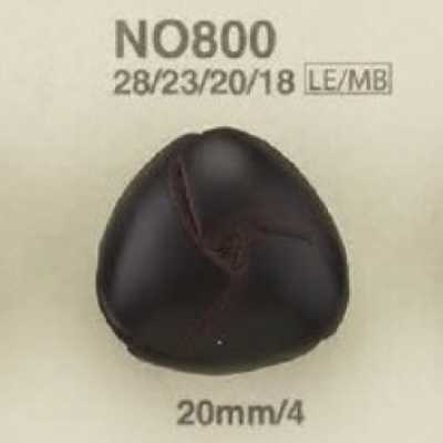 NO800 皮革/真鍮製 角カン足ボタン