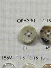 OPH330 ポリエステル樹脂製 4つ穴ボタン 大阪プラスチック工業(DAIYA BUTTON) サブ画像