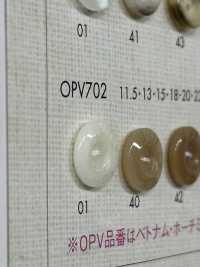 OPV702 シンプル 上品 シャツ・ブラウス用 2つ穴 ポリエステルボタン 大阪プラスチック工業(DAIYA BUTTON) サブ画像