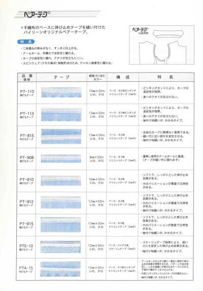 PT912 ペアーテープ 12MM 白