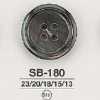 SB180 黒蝶貝製 表穴4つ穴ボタン