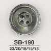 SB190 黒蝶貝製 表穴4つ穴ボタン