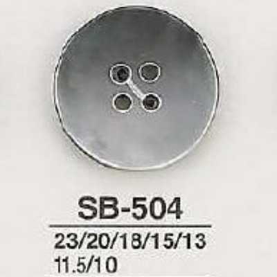 SB504 黒蝶貝製 表穴4つ穴ボタン