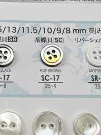 SC17 本貝ボタン-茶蝶貝- アイリス サブ画像