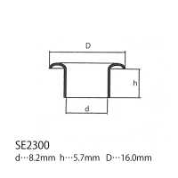 SE2300 ハトメ16mm×8.2mm ※検針対応[ドットボタン・ハトメ] モリト(MORITO) サブ画像