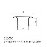 SE3000 ハトメ28mm×15mm[ドットボタン・ハトメ] モリト(MORITO) サブ画像