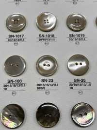 SN23 天然素材 高瀬貝製 2つ穴つや有りボタン アイリス サブ画像