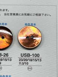 USB100 天然素材 染色 黒蝶貝製 表穴2つ穴 つや有りボタン アイリス サブ画像