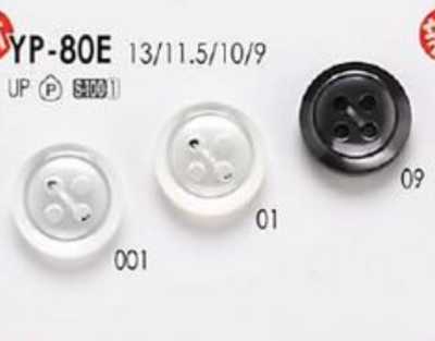 YP80E ポリエステル樹脂製 表穴4つ穴ボタン