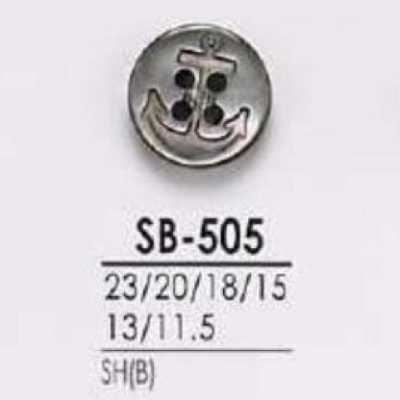 SB505 黒蝶貝製 表穴4つ穴ボタン