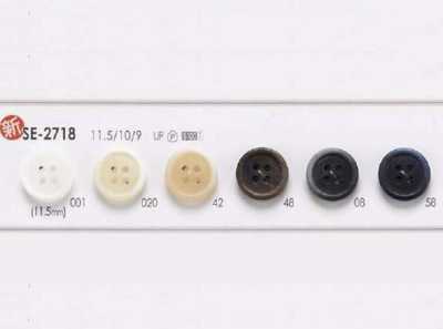 SE2718 ポリエステル樹脂製 表穴4つ穴ボタン