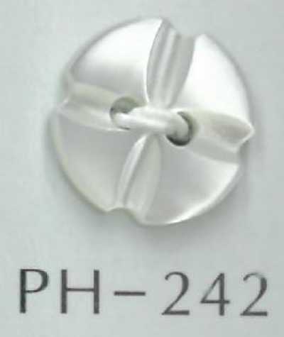 PH242 2穴花形貝ボタン