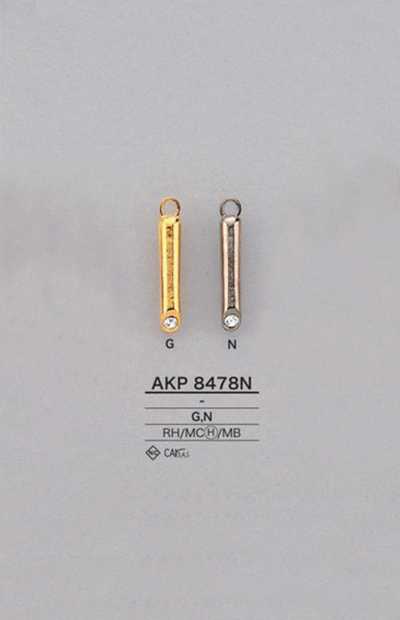 AKP8478N ラインストーン 円柱 ファスナーポイント(引き手)