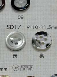 SD17 DAIYA BUTTONS 耐衝撃HYPER DURABLE""シリーズ 貝調ポリエステルボタン"" 大阪プラスチック工業(DAIYA BUTTON) サブ画像